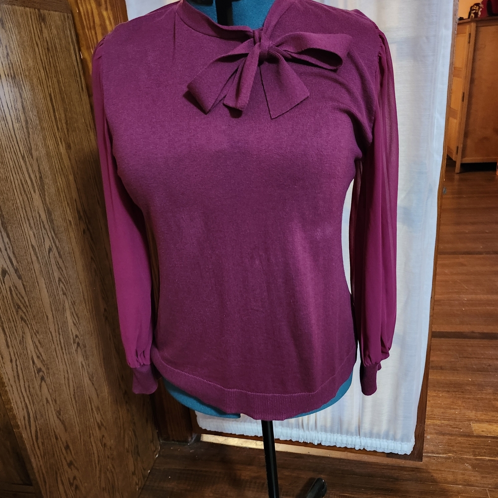 CeCe Fuchsia Knit Top
